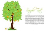 Leafy Orange Tree with Sample Text